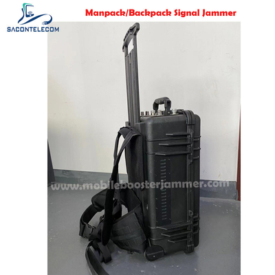 قفل GPS 6 قنوات Manpack Jammer 2G 3G 4G 5G 120w حقيبة ظهر قوية