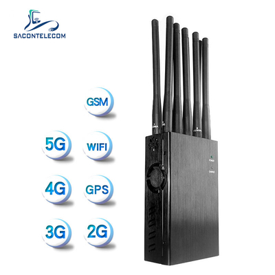 جهاز تحديد المواقع اللاسلكي 2G 3G 4G 5G مكمن تشويش الإشارة 10 قنوات 10w الطاقة 20m نصف قطر