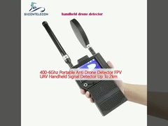 كاشف مضاد للطائرات بدون طيار محمول 400-6Ghz كاشف إشارة يدوية FPV UAV يصل إلى 2km