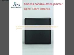 جهاز تشويش إشارة طائرة بدون طيار FPV UAV محمول بـ 8 قنوات بمسافة 1.5 كيلومتر