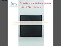 جهاز تشويش إشارة طائرة بدون طيار FPV UAV محمول بـ 8 قنوات بمسافة 1.5 كيلومتر