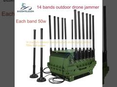 جهاز تشويش إشارات مضاد للطائرات بدون طيار خارجي مقاوم للماء بـ 14 قناة، قدرة 700 واط