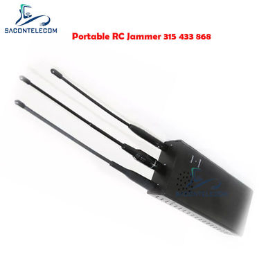 طاقة الخروج 10 واط جهاز تعطيل إشارة السيارة عن بعد مع بطارية 8000mAh والهوائيات الشاملة لثوابت RC315 RC433 RC868