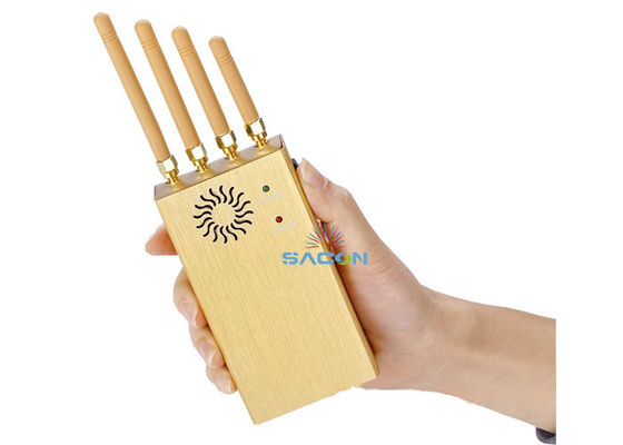 مدى 20 متر 4 هوائيات 2W الطاقة الخارجة محمول GPS جامر وإشارة جامر مع غلاف الجلد