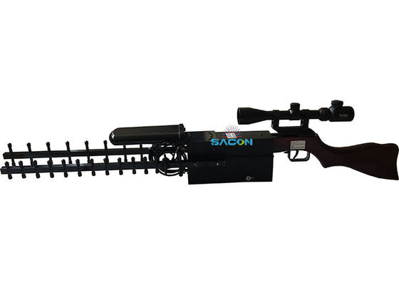 2.4G 5.8G GPS بندقية طائرات بدون طيار جهاز تشويش إشارة مضاد للطائرات بدون طيار جهاز تشويش 800m المدى 75w