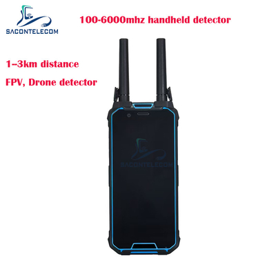 H2L 1.5 كيلومتر المدى اليدوي لتحديد مكان الطائرة بدون طيار 100-6Ghz جهاز الكشف عن الطائرات بدون طيار FPV المحمول
