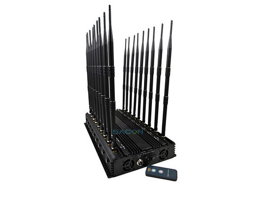 جهاز تشويش للهواتف المحمولة بقوة 42 واط و 18 قناة لحظر إشارات 2G و 3G و 4G و 5G و 2.4G