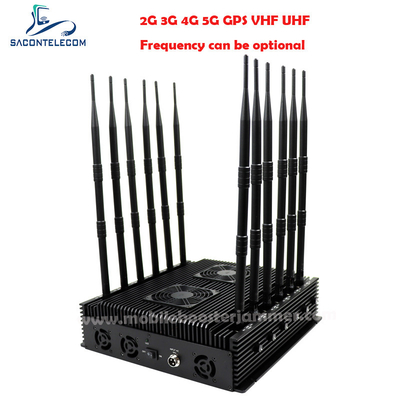 إشارة داخلية 2.4G 5.8G Bluetooth Wi-Fi جامر 12 هوائي 80w DCS PCS