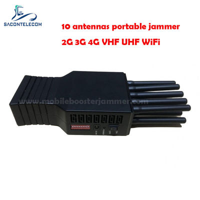 طاقة 10 واط 10 هوائيات قطر 20 متر جهاز تعطيل إشارة محمول جهاز تحديد المواقع اليدوي GPS WiFi Blocker