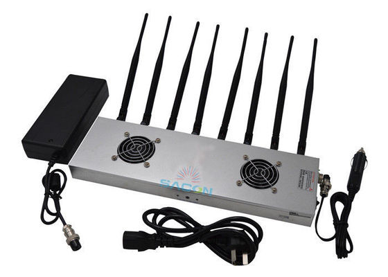 16W ضابط إشارة قوي مع 8 نطاقات ومدى الضجيج 30m لحجب 2G 3G 4G WiFi