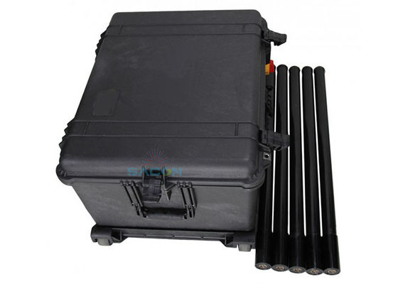 200m المدى 150W قوة 5 عصابات محمول Manpack RF جامر لقوات الأمن