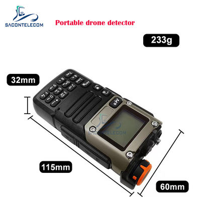 كاشف يدوي محمول لمكافحة الطائرات بدون طيار مع تردد 700-6Ghz ومسافة اكتشاف 800m