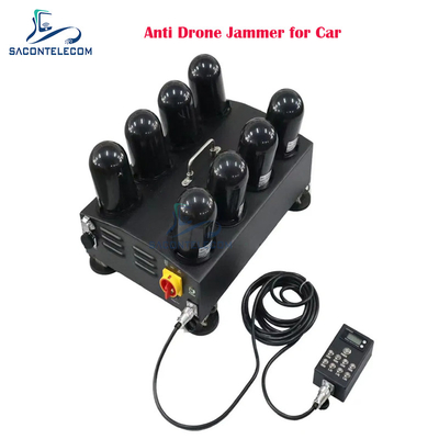 8 قنوات 400w مضاد للطائرات بدون طيار جهاز تشويش إشارة 1.5G 2.4G 5.8G 5.2G FPV جهاز تشويش طائرات بدون طيار للسيارة