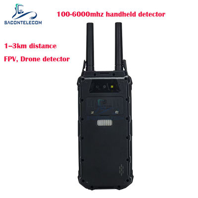 H2L 1.5 كيلومتر المدى اليدوي لتحديد مكان الطائرة بدون طيار 100-6Ghz جهاز الكشف عن الطائرات بدون طيار FPV المحمول