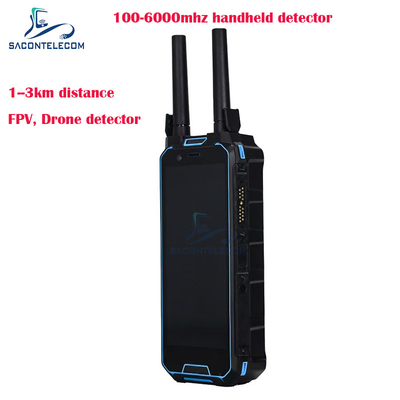 H2L 1.5 كيلومتر المدى اليدوي لتحديد مكان الطائرة بدون طيار 100-6Ghz جهاز الكشف عن الطائرات بدون طيار FPV المحمول