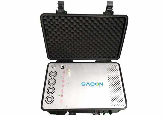 350W 7 قنوات Manpack Jammer مع هوائيات الألياف الزجاجية لحجب إشارة GPS 3G 4G