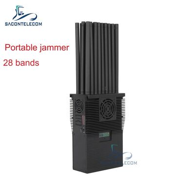 28 Channels 28W Portable Signal Jammer with 27 Antennas for Full Bands Wireless Signal Blocking