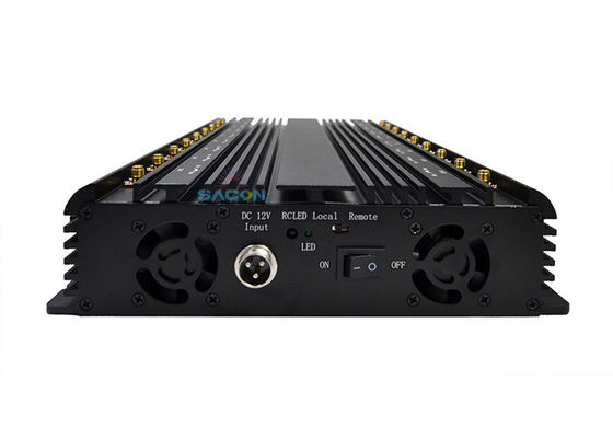 18 عصابة ضابط إشارة مع 5 مروحة تبريد و 40m نصف قطر التشويش لـ Wifi GPS VHF UHF حجب