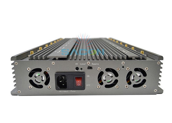 100W 5G ضابط إشارة مع 80m المدى و 16 النطاقات محجب الهاتف المحمول للتشويش المتعدد الترددات