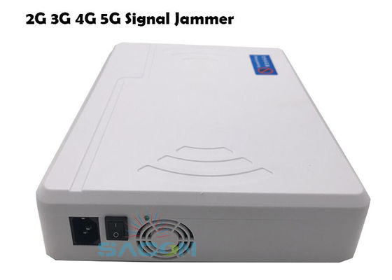 8 قنوات 20 واط طاقة خرج جهاز تشويش إشارة الهاتف المحمول مع هوائيات مدمجة لحظر شبكات 2G 3G 4G 5G و WiFi و GPS