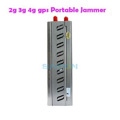 جهاز تشويش إشارة للهاتف المحمول محمول ببطارية 8000 مللي أمبير في الساعة ومدى 15 مترًا مع 8 هوائيات لتعزيز الحماية