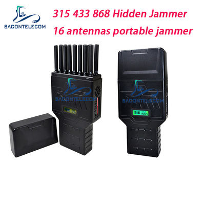 16 هوائيات 12000 مللي أمبير 12 واط جهاز تشويش إشارة محمول لـ 2G 3G 4G 5G GPS WiFi
