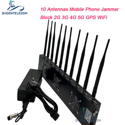 جهاز تشويش إشارة 433 ميجاهرتز بمدى 40 متر و 10 قنوات وقوة خرج 18 واط لحجب GPS و WiFi