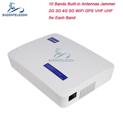50W قوة عالية جهاز تعطيل إشارة الهاتف المحمول يمنع 2G 3G 4G 5G GPS WiFi مع 20-60m Radius Jamming