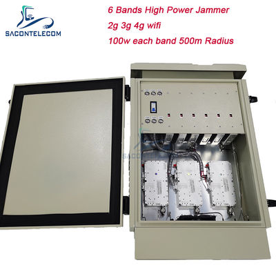 600W مضاد للماء للقنابل في الهواء الطلق مع نصف قطر 600m ل 5G 5.2G 5.8G حجب الإشارة