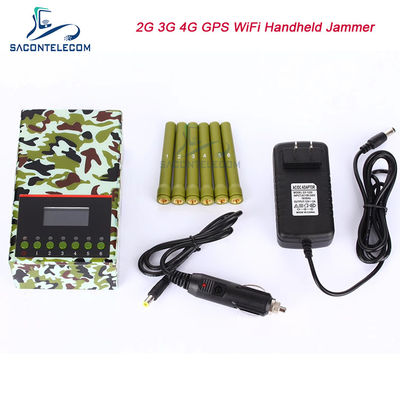 6 قنوات 20m نصف قطرها جهاز تعطيل إشارة محمول مع بطارية 4000mAH لـ 2G 3G 4G GPS حجب WiFi