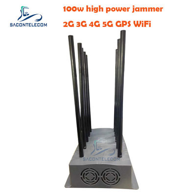 100 واط جهاز تعطيل إشارة عالية الطاقة مع 10 قنوات لجهاز تعطيل VHF UHF GPS