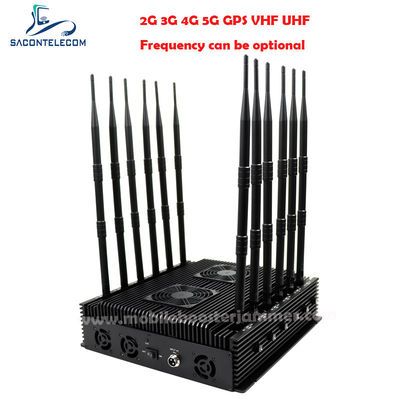 12 هوائية 80W قوة إشارة متعددة الترددات جامر سطح المكتب WiFi حاجز ل 2G 3G 4G 5G WiFi GPS