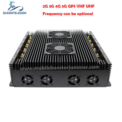 جهاز تشويش إشارة بمدى 80 مترًا و 12 قناة ويعمل لمدة 24 ساعة لـ VHF UHF GPS Lojack 5G