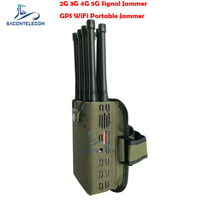 8W 8 الهوائيات المضايقة الإشارة المحمولة مع قطر 30m لـ GPS WiFi 2G 3G 4G 5G الحجب