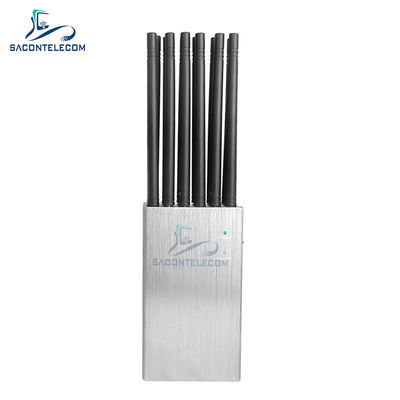 12 نطاقات 20 واط جهاز تشويش إشارة محمول بنصف قطر 20 متر لـ 2G 3G 4G 5G WiFi GPS Lojack VHF UHF