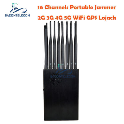 جهاز تشويش إشارة الهاتف المحمول GPS L1 L2 12000mAh 2G 3G 4G 5G VHF UHF