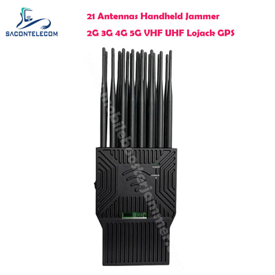 جهاز تشويش إشارة WiFi Lojack 21 هوائي 21 وات 2G 3G 4G RC UHF VHF